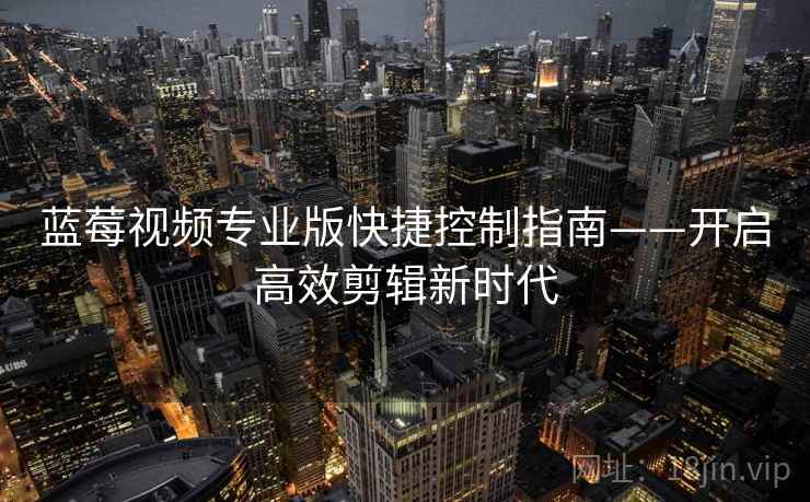 蓝莓视频专业版快捷控制指南——开启高效剪辑新时代