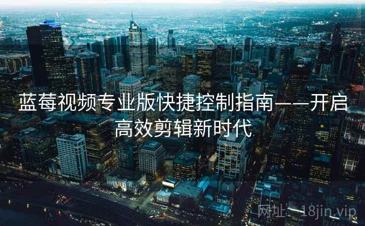 蓝莓视频专业版快捷控制指南——开启高效剪辑新时代 蓝莓视频专业版快捷控制指南——开启高效剪辑新时代
